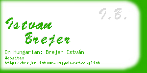 istvan brejer business card
